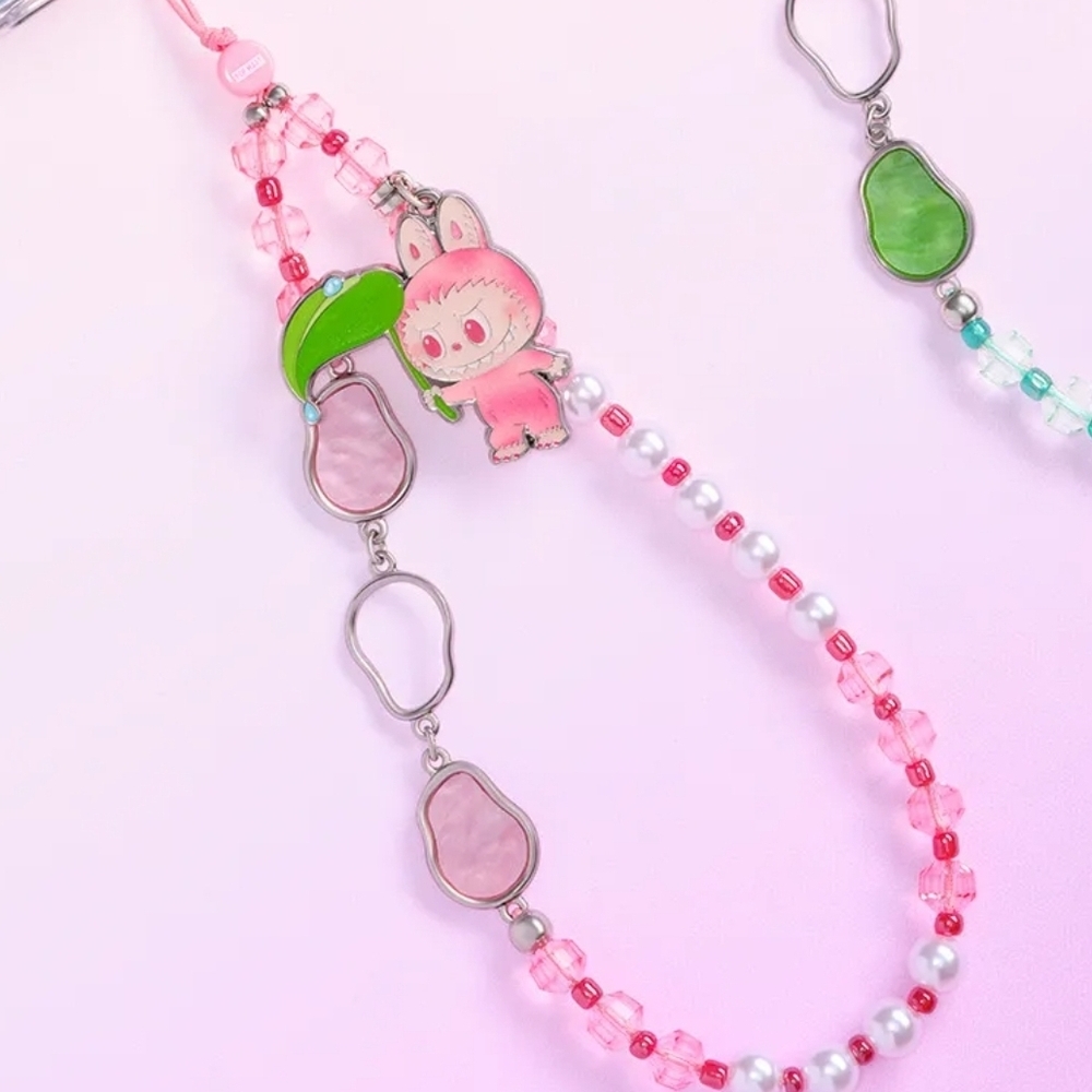 POP MART: Big Into Energy Labubu Phone Strap: Love (Pink)